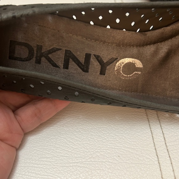 DKNY Black Perforated Flats with Buckle size 6 - Picture 2 of 4